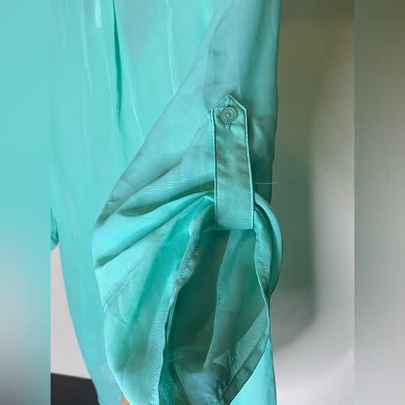 Roll Sleeve Rhinestone Top - Picture 6 of 6